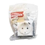Suno Gniazdo Pojedyncze Z Uziemieniem Schuko 2P+Z 16A 250 V + Usb Typ C 1,5A 5 V Biały 721129 LEGRAND