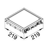 tehalit.VE-EE Pokrywa pełna VDQ06 200x200 wykładzina 12mm stal szary PA VDQ06127011 HAGER