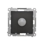 Simon 55 Elektroniczny łącznik hotelowy z podświetleniem LED Czarny mat