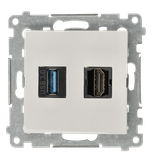 SIMON 54 WMDH-0XXXX3-011 Gniadzo HDMI 1,4 + USB 3.0; biały