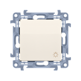 Simon 10 Przycisk światło 10A z. śrub. krem