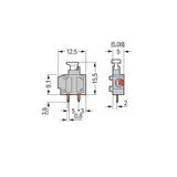złączka do płytek drukowanych szara raster 5/5,08 mm