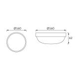 Plafoniera hermetyczna LED MARKUS LED C 12W 4500K 03511 IDEUS