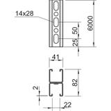 MS 41D L 6M 2 FT, Szyna profilowa