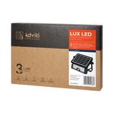 LUX LED 5W naświetlacz solarny z czujnikiem ruchu 500lm IP65 4000K 2x1500mAh czarny AD-SL-6108BLR4 O