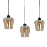 Milagro lampa wisząca Santiago Amber 3xE27 czarna MLP6610
