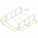 Łącznik C 100x50mm Grubość 2,00 mm LCC100H50 350510 BAKS