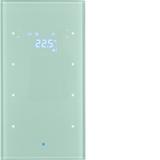 BERKER KNX TS Sensor dotykowy potrójny z regulatorem temperatury szkło aluminium 75643034 HAGER