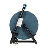 Przedłużacz bębnowy MINI, 4 gniazda 2P+Z (Schuko), metalowy stojak, polwinit H05VV-F 3x1mm2 , długość 15m, turkusowy OR-AE-1339/T(GS) ORNO