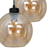 Milagro lampa wisząca Sofia Amber 3xE27 czarna MLP6584