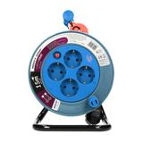 Przedłużacz bębnowy MINI 4 gniazda (Schuko) metalowy stojak polwinit H05VV-F 3x1mm2 długość 15m turk