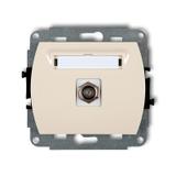 TREND Mechanizm gniazda antenowego pojedynczego typu F (SAT) pozłacany beżowy