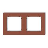MINI Ramka uniwersalna podwójna kwadratowa z tworzywa terakota