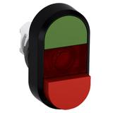 Przycisk podwójny bez tekstu czerwone pole podświetlany MPD12-11R