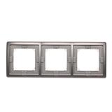 Simon Basic Standard Ramka 3-krotna do wersji bryzgoszczelnej IP44 z kompletem uszczelek stal inox BMR3B/21 KONTAKT
