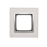 Simon 54 Nature Ramka 1-krotna Nature-Metal INOX KLASYCZNY IP20/IP44* (*IP44-należy zastosować uszczelkę ramki DUN1) DRN1/77 KONTAKT