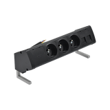 SIMON 480 TS48-430E300K0-44 Biurkowy zestaw gniazd 3 gn. typ E i płytka dla 2 złączy RJ45 keystone;