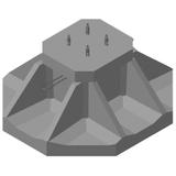 Prefabrykowany fundament betonowy C50/60 do masztów odgromowych UFL 13,35 / 16,36 / 19,35 m