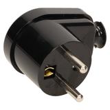 Wtyczka kątowa czarna WT-16/CZARNY ORNO