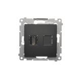 Simon 54 Gniazdo HDMI czarny DGHDMI.01/49 KONTAKT