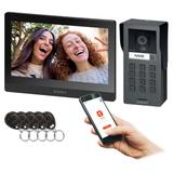 GADI, zestaw wideodomofonowy jednorodzinny, 2-żyłowy, 10", Wi-Fi, ekran dotykowy, Full HD, RFID 125k