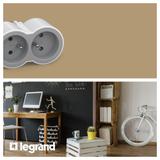 Rozgałęźnik 3-Gniazdowy Z/U Frontowe Czarny/Grafitowy Helmo 049434 LEGRAND