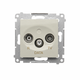 Simon 54 Gniazdo antenowe RTV-DATA kaszmir mat DAD.01/42