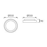 Plafoniera SMD LED ARIEL LED C 48W