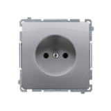 Simon Basic Gniazdo wtyczkowe bez uziemienia 16A 250V zaciski śrubowe stal inox BMG1.01/21 KONTAKT