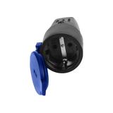 Gniazdo gumowe proste IP44 z uziemieniem, czarne, schuko OR-AE-1314(GS) ORNO