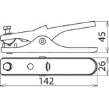 Cęgi uziemiające dł. 140 mm, stal nierdzewna NIRO