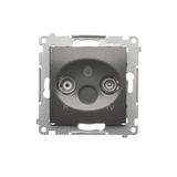 Simon 54 Gniazdo antenowe R-TV końcowe separowane tłum.1dB antracyt