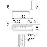 TPSA/195,WSPORN.ŚCIENNE I SUFITOWE TP, 195MM