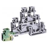 Złączka gwintowa 2-poziomowa z uziemieniem 2,5 mm2 (szara-zielona) ESC-TDE.2 003903250 ETI