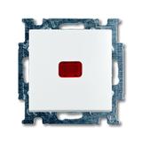 BASIC55 Wyłącznik z klawiszem schodowy z zaciskiem N, Z lampką neonową biały alpejski