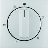BERKER B.Kwadrat/B.7 Płytka czołowa z pokrętłem Regulator mechanizm łącz. czas. 0-15 min aluminium mat lakierowana 16321404 HAGER