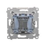 Simon 54 Przycisk pojedynczy zwierny z podświetleniem LED bez piktogramu 16A z. śrub. srebrny mat