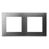 SZAFIR Ramka podwójna do łączników IP-44 - kolor szary mat