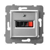 ARIA Gniazdo głośnikowe pojedyncze - kolor srebro GG-1U/m/18