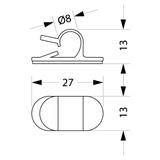 Uchwyt kablowy samoprzylepny otwierany UKSot-1-50 szt-37.11 OPATÓWEK