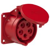 Gniazdo tablicowe 16A 5P 400V /70x70/ czerwone IP44 315-6 PCE