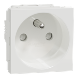Nowa Unica, Gniazdo 2P+PE 16A z przesłonami, białe