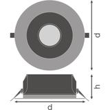 Oprawa DOWNLIGHT PFM DN155 14W 840 WT IP54 UGR19