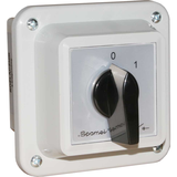 Łącznik Krzywkowy 15A, Rozłącznik 0-1 (2 - biegunowy), w obudowie OB1 z czołem zamykanym