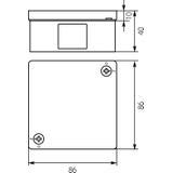 VP-21 Puszka n/t 86x86x40mm IP55 4-wl 2wkr dł.gum. biała VP 021-01 61.119 OPATÓWEK