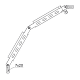 Łuk przegubowy 300x30mm Grubość 0,70 mm LLL300H30 132330 BAKS