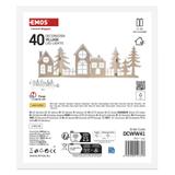 Wioska świąteczna 40 LED 60 cm 2x AA ciepła biel IP20 timer DCWW41 EMOS