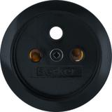 BERKER 1930/Glas Płytka czołowa do gniazda z uziemieniem czarna 39657901 HAGER