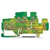 Złączka 2‑piętrowa PE 6‑przewodowa 2,5mm2 żółto‑zielona 870‑537 /50szt./ WAGO