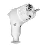 Wtyczka kątowa Uni-Schuko z wypychaczem 16A/250V, biała TP-05 ORNO